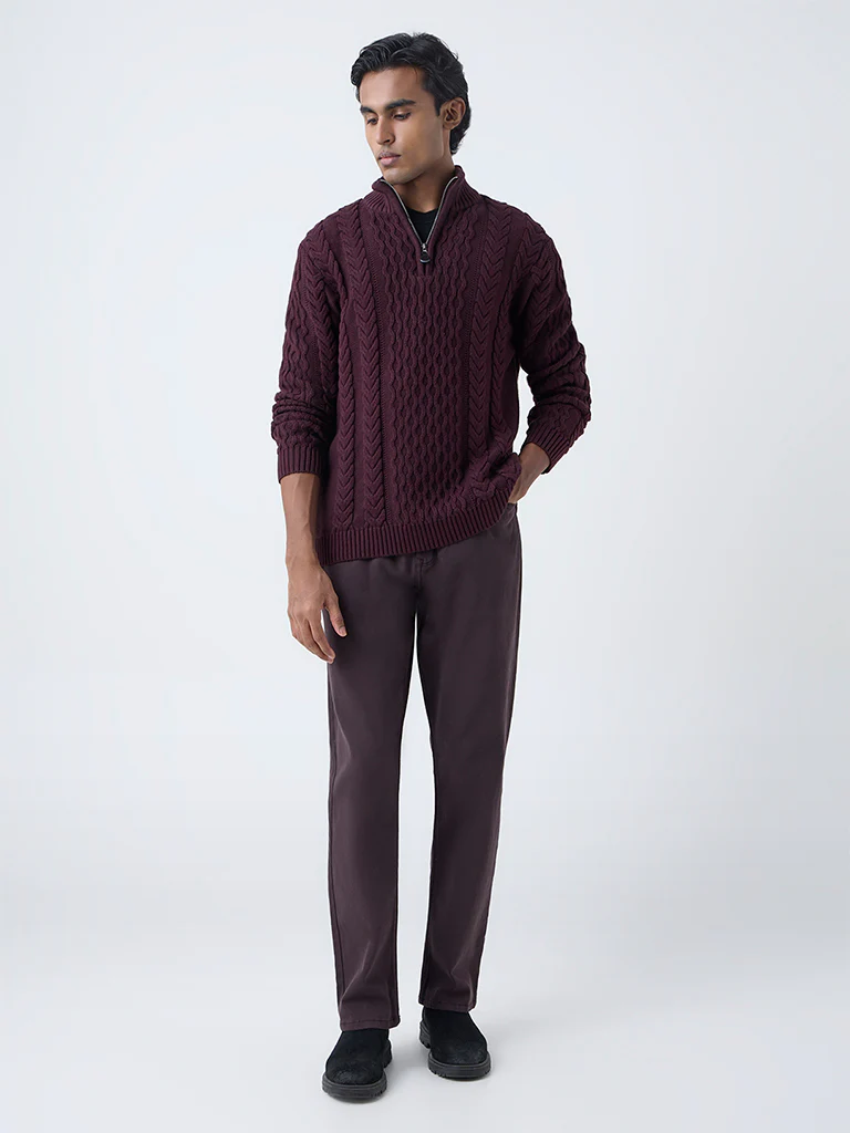 Ascot Dark Brown Mid-Rise Relaxed-Fit Jeans