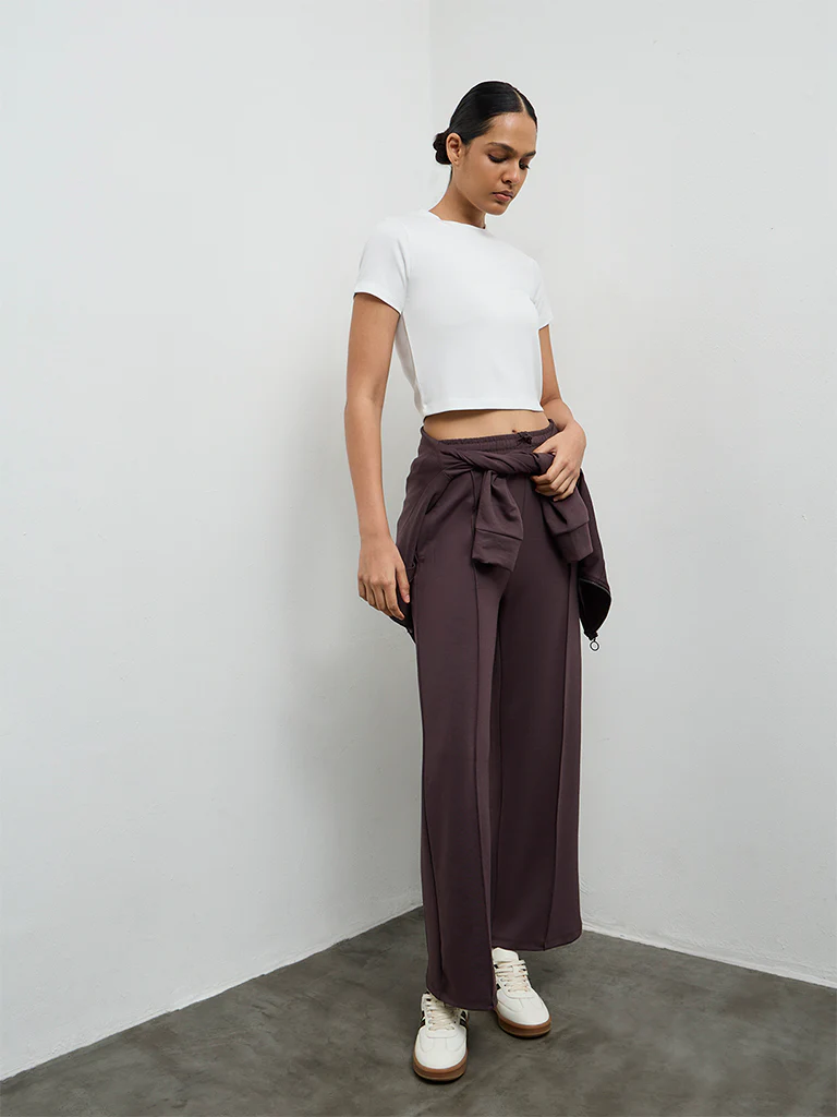 Nuoflexx Off-White Solid T-Shirt