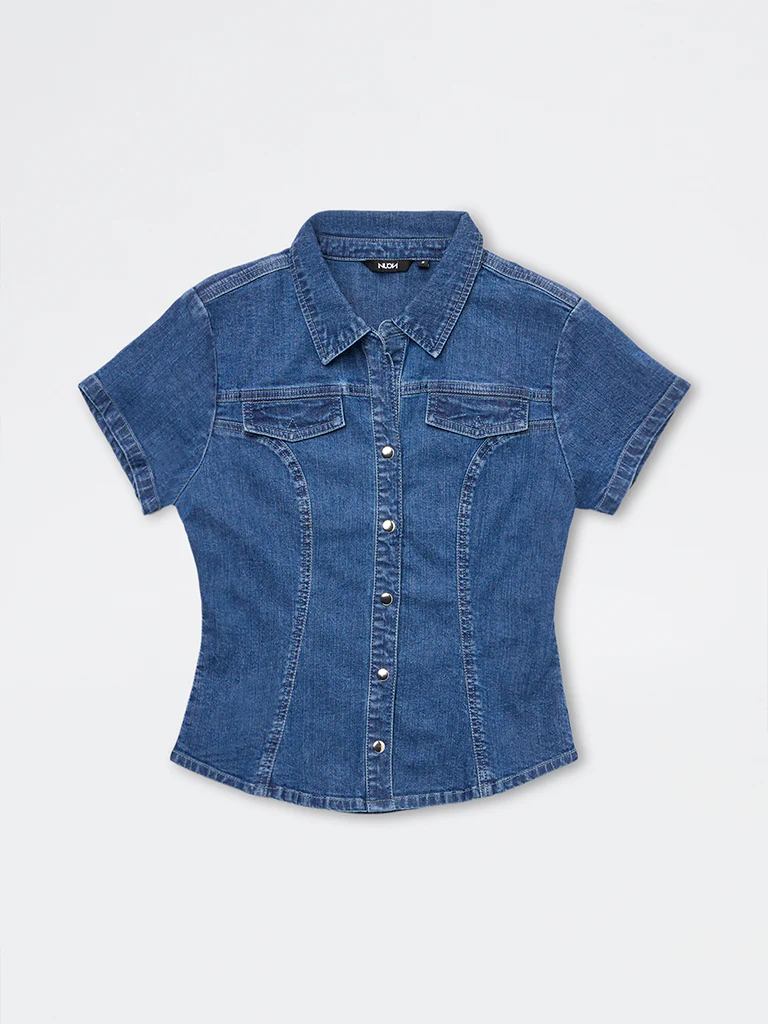 Nuon Blue Denim Blouse