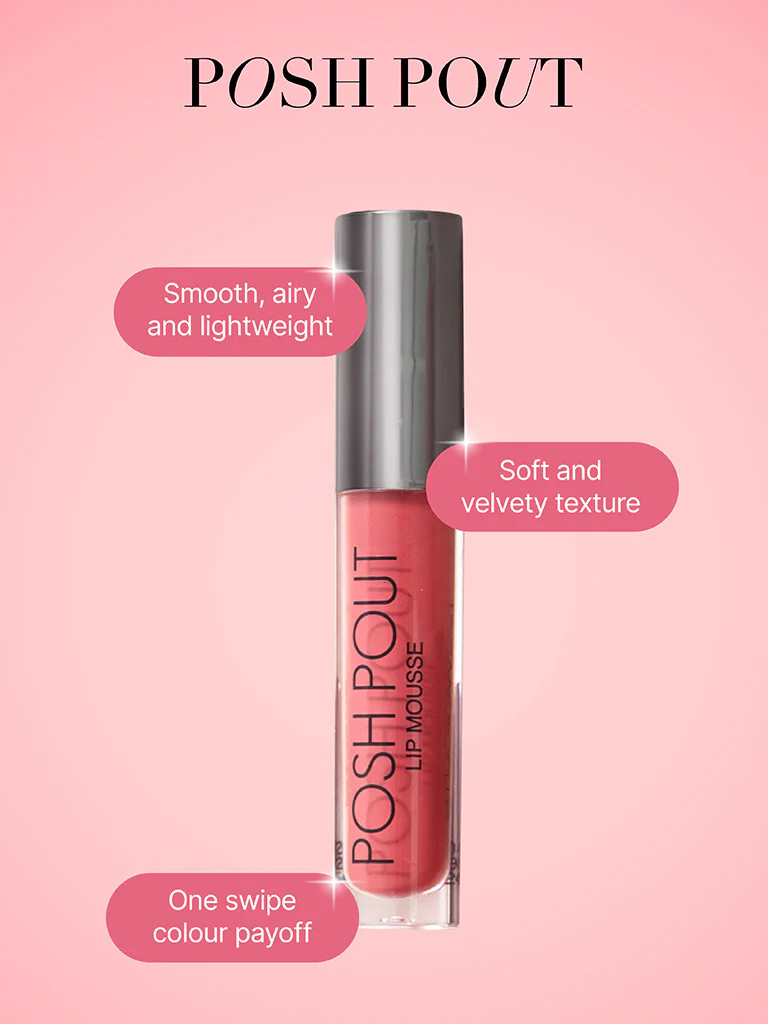 Studiowest Posh Pout Rose All Day P-02 Lip Mousse - 4.2 ml - Image 4