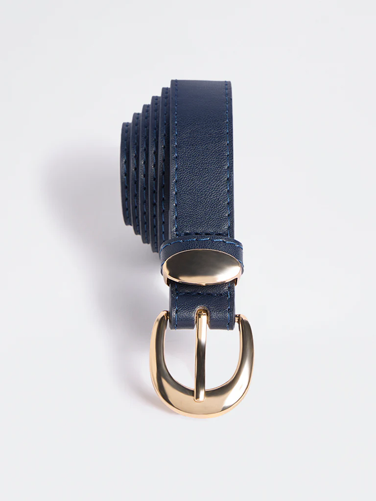 Westside Accessories Navy Buckle Belt