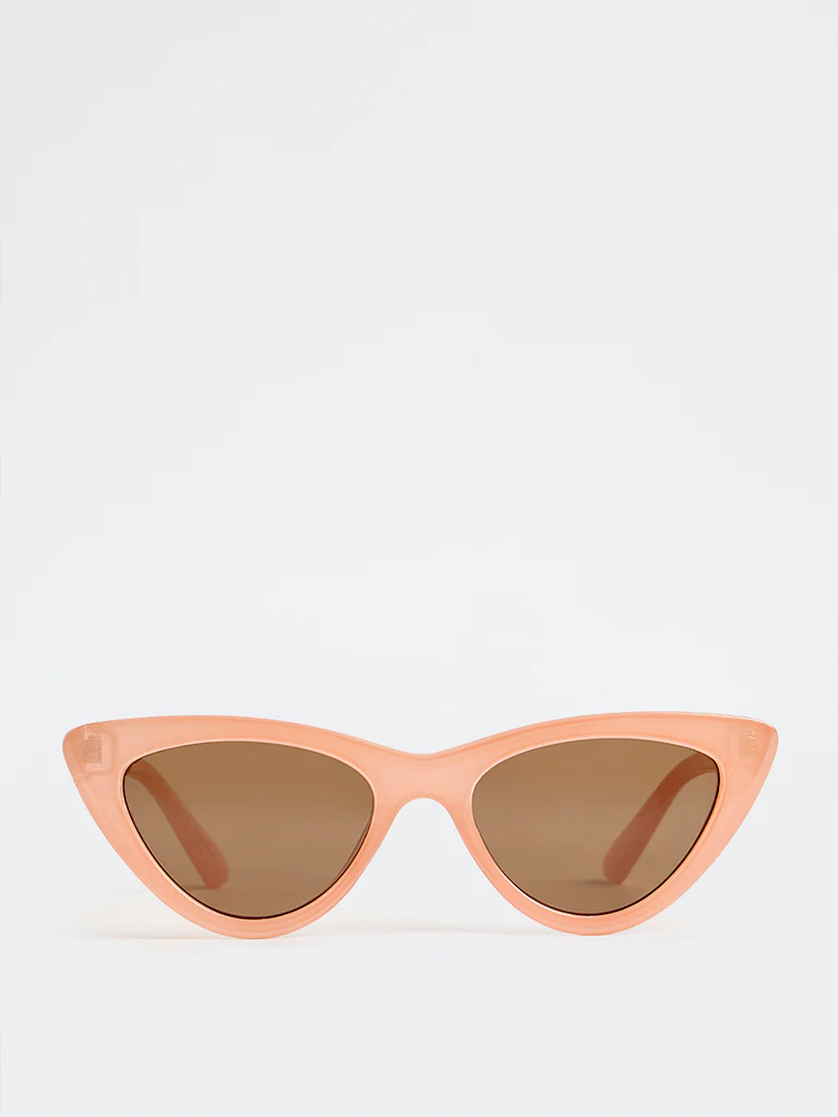 Westside Accessories Orange Cat-Eye Sunglasses with Pouch