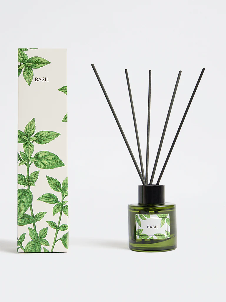 Westside Home Basil Fragrance Diffuser with Five Reed Sticks
