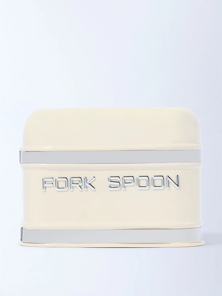 Westside Home Ivory Fork and Spoon Cutlery Holder